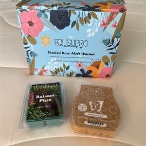Equsupro Wax Melt Warmer with Balsam Pine and Baked Apple Pie